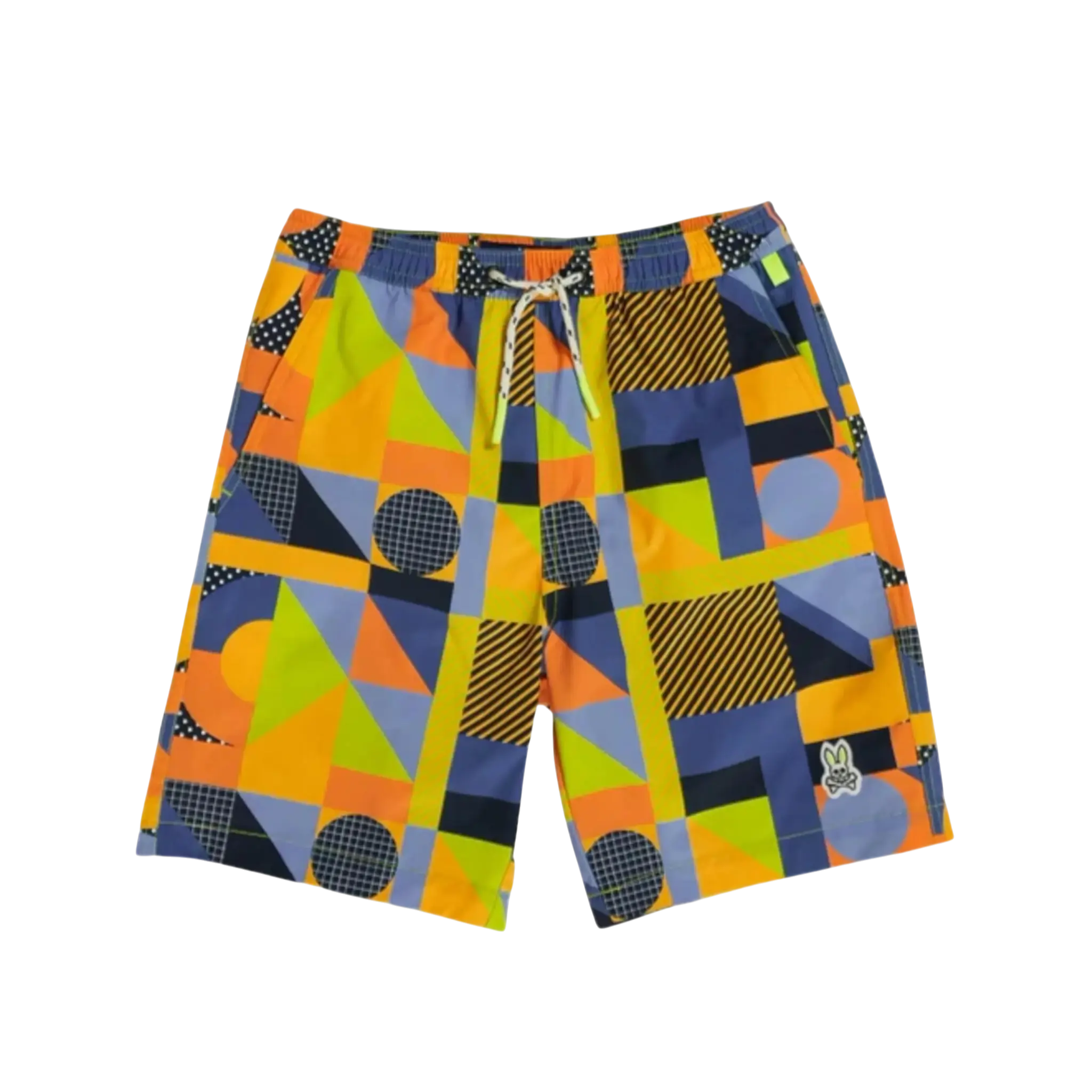 Psycho Bunny Henry Deco Kids Swim Trunks Navy
