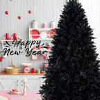 WONDERWALL 'Une Collection' 6-Foot Pre-Lit Black Christmas Tree with 350 LED Lights - Black