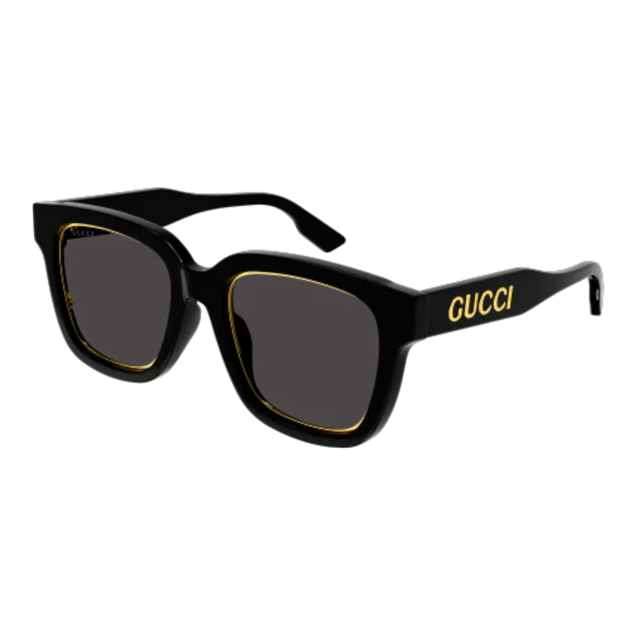 Gucci GG1136SA Women Sunglasses Black/Gold Grey