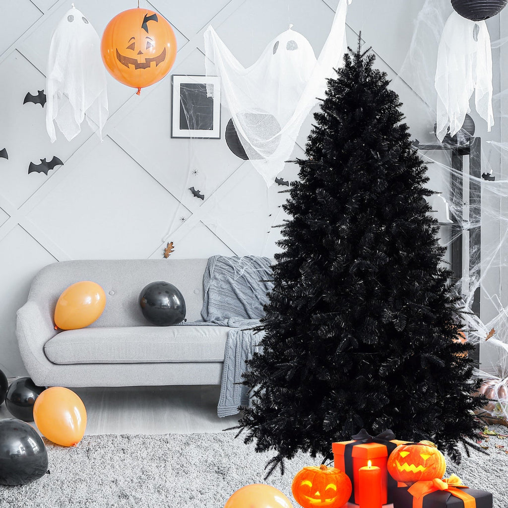 WONDERWALL 'Une Collection' 6-Foot Pre-Lit Black Christmas Tree with 350 LED Lights - Black