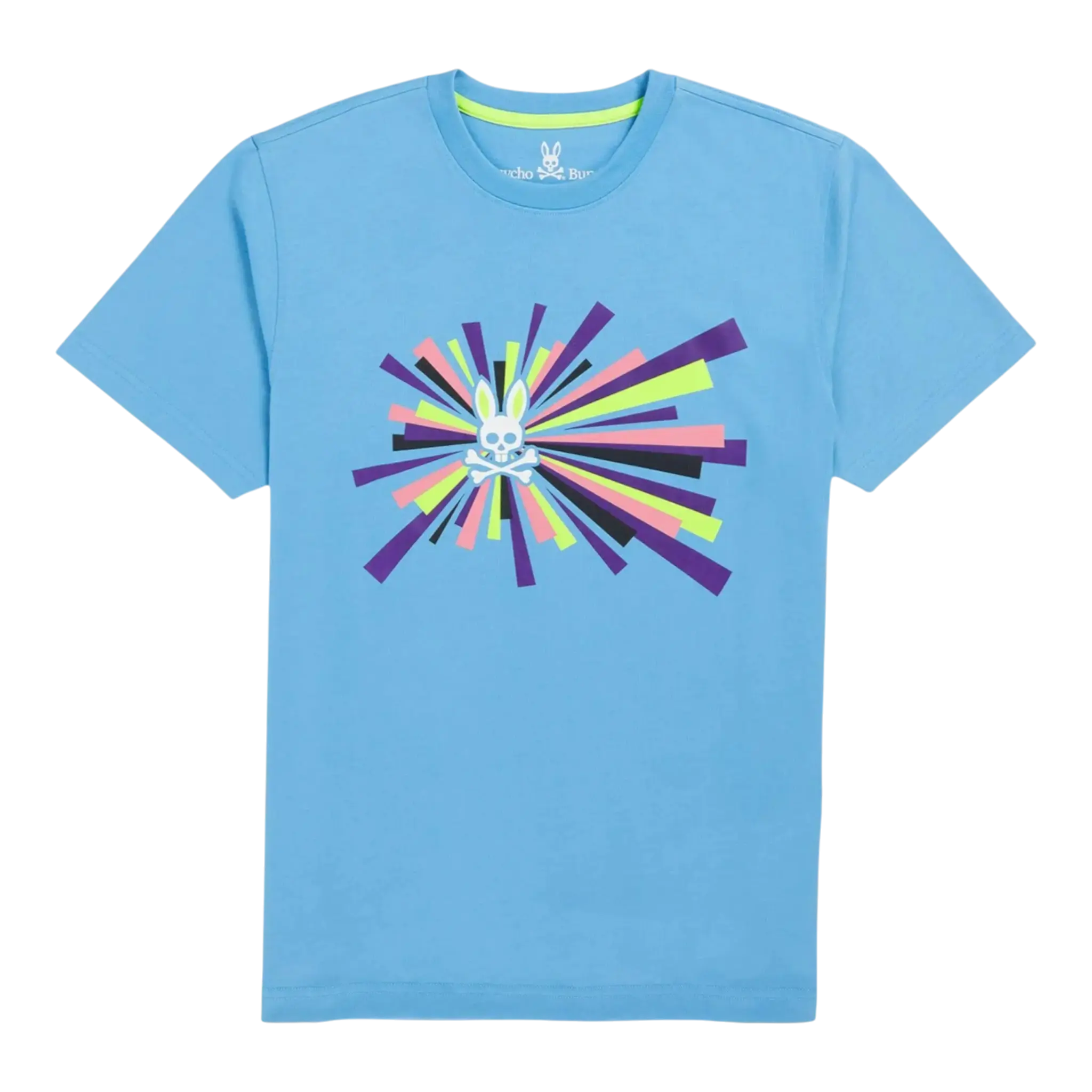 Psycho Bunny Shubert Graphic Men T‑Shirt Cornflower
