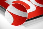 WONDERWALL ‘L’Atelier Fun Collection’ White on Red Get Shit Done Brushed Aluminum Dibond Wall Art