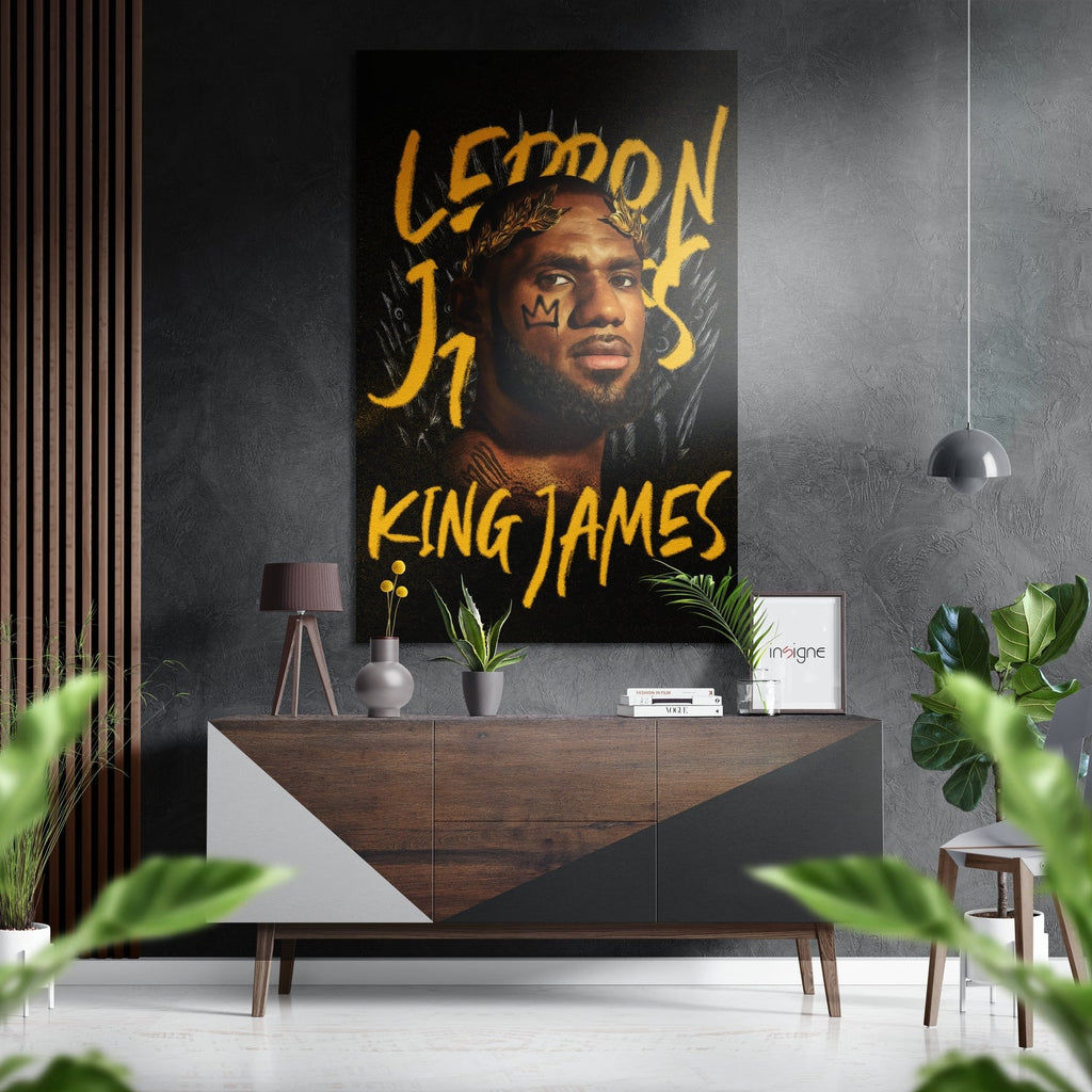 WONDERWALL ‘L’Atelier Fun Collection’ Basketball Star Graffiti Portrait Brushed Aluminum Dibond Wall Art
