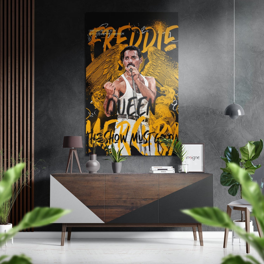WONDERWALL ‘L’Atelier Fun Collection’ Rock Singer Graffiti Portrait Brushed Aluminum Dibond Wall Art