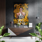 WONDERWALL ‘L’Atelier Fun Collection’ Rock Singer Graffiti Portrait Brushed Aluminum Dibond Wall Art