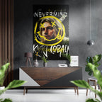 WONDERWALL ‘L’Atelier Fun Collection’ Nineties Grunge Musician Portrait Brushed Aluminum Dibond Wall Art