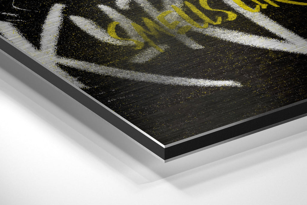 WONDERWALL ‘L’Atelier Fun Collection’ Nineties Grunge Musician Portrait Brushed Aluminum Dibond Wall Art