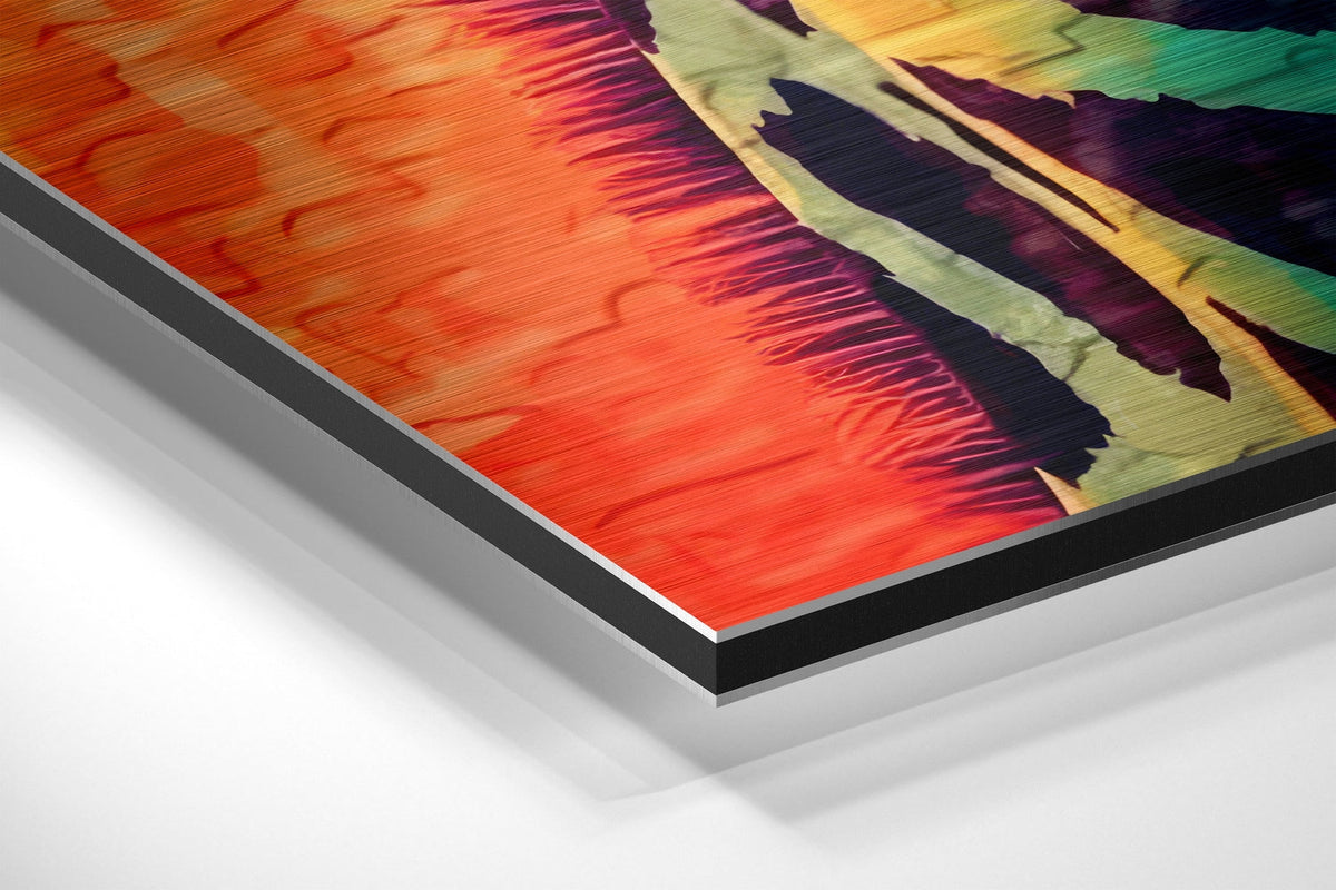 WONDERWALL ‘L’Atelier Fun Collection’ Multicolor Giraffe in Sunglasses Brushed Aluminum Dibond Wall Art
