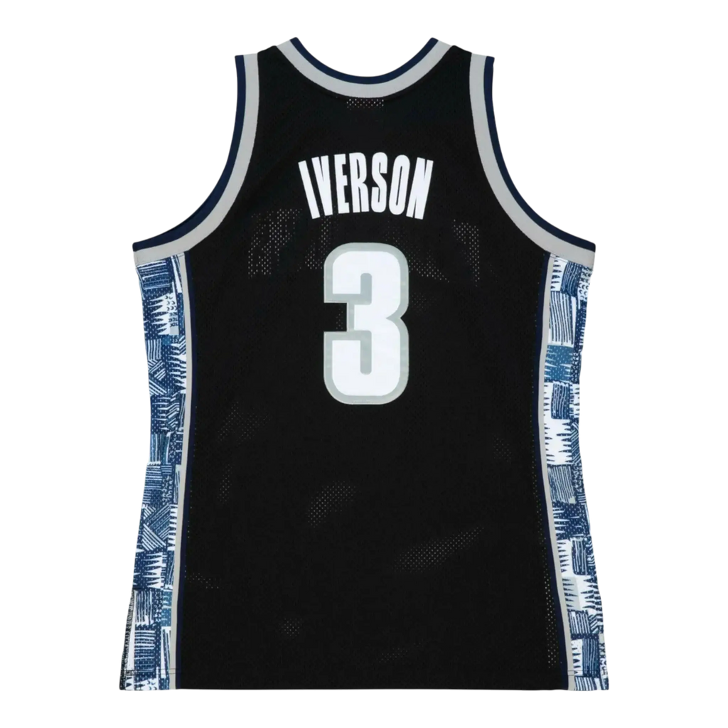 Mitchell & Ness Authentic Georgetown Hoyas 1995-96 Allen Iverson Men Basketball Jersey Black/Grey/White