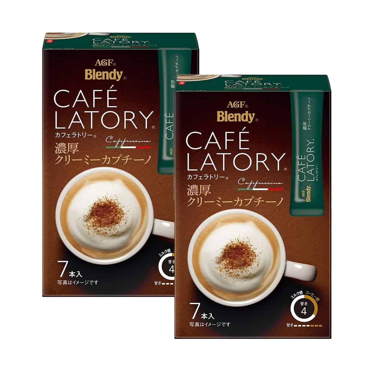 Blendy Cafe Latory Rich Creamy Cappuccino 7 Sticks x 2 Boxes
