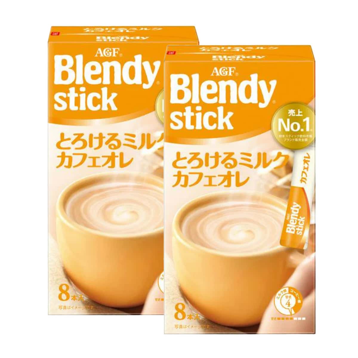Blendy Stick Melting Milk Cafe Au Lait 8 Sticks x 2 Boxes
