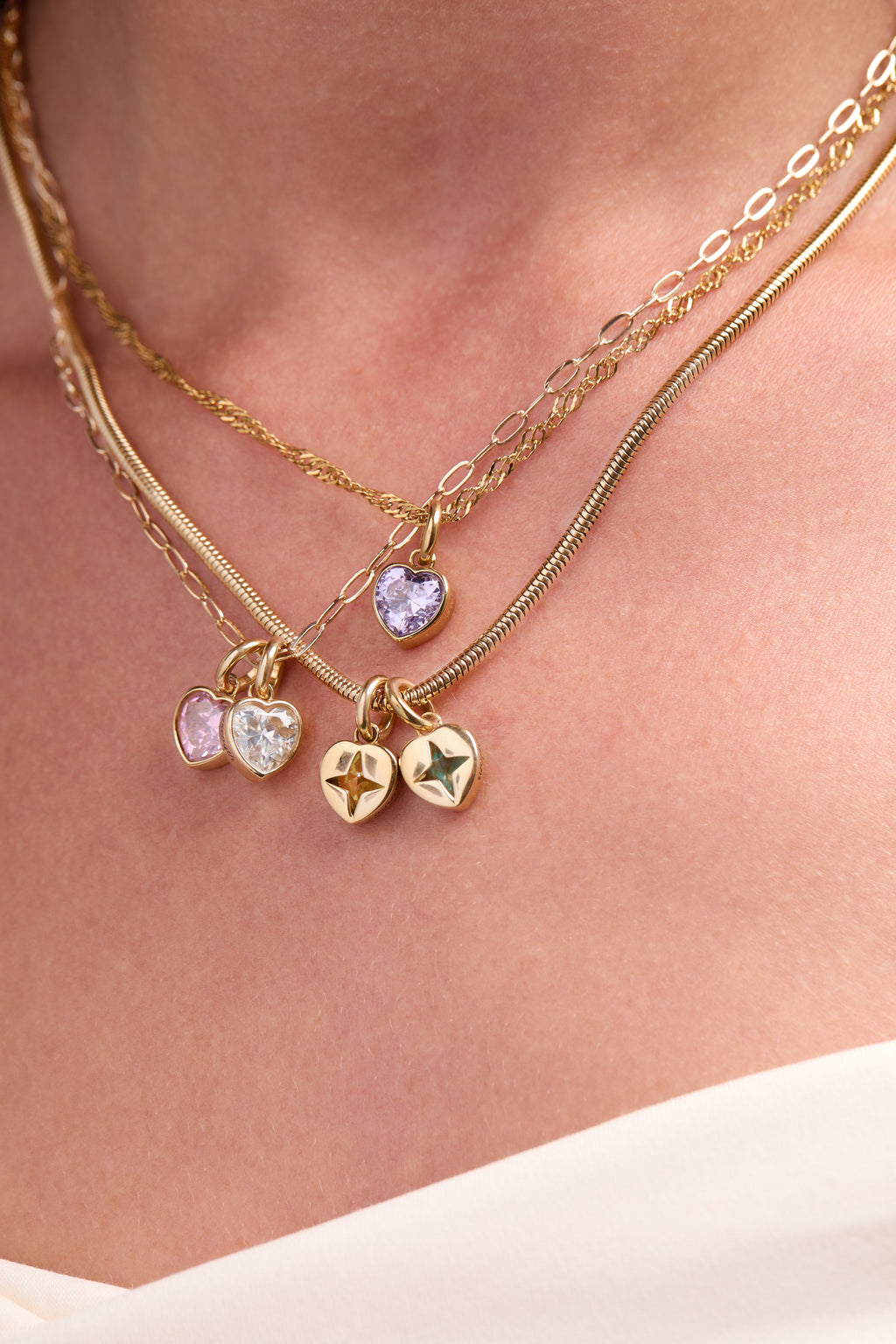April 'Strength' Heart Birthstone Charm - WONDERWALL