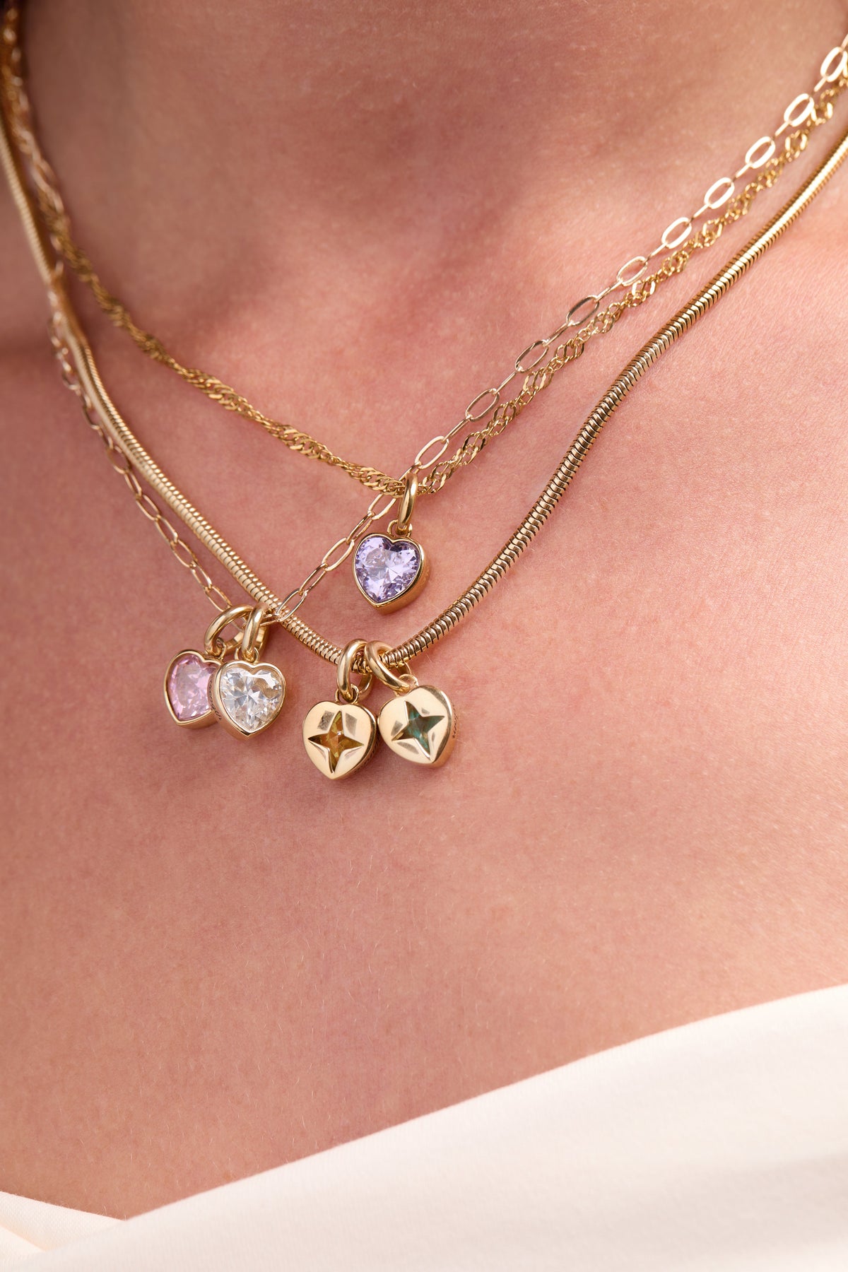 April 'Strength' Heart Birthstone Charm - WONDERWALL