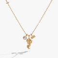 Aquarius Zodiac Charm Cluster Necklace - WONDERWALL