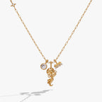 Aquarius Zodiac Charm Cluster Necklace - WONDERWALL