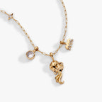 Aquarius Zodiac Charm Cluster Necklace - WONDERWALL