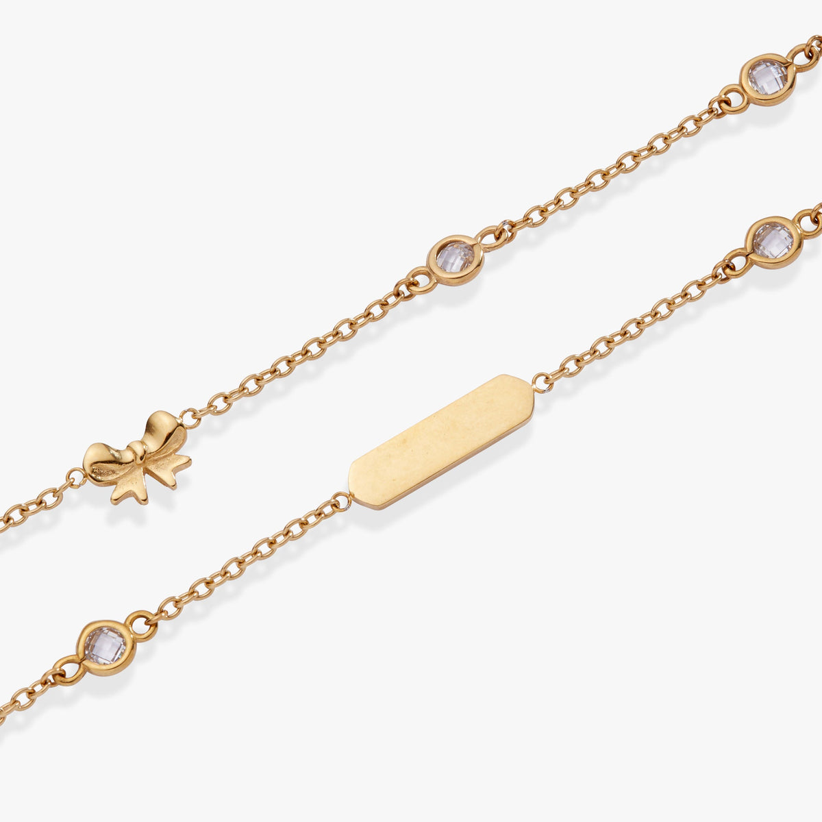 Bow Chain Double Strand Bracelet - WONDERWALL
