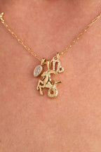 Capricorn Zodiac Charm Cluster Necklace - WONDERWALL