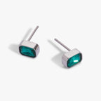 December Emerald-Cut Birthstone Stud Earrings - WONDERWALL