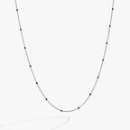 Enamel Black Dot Chain Necklace - WONDERWALL