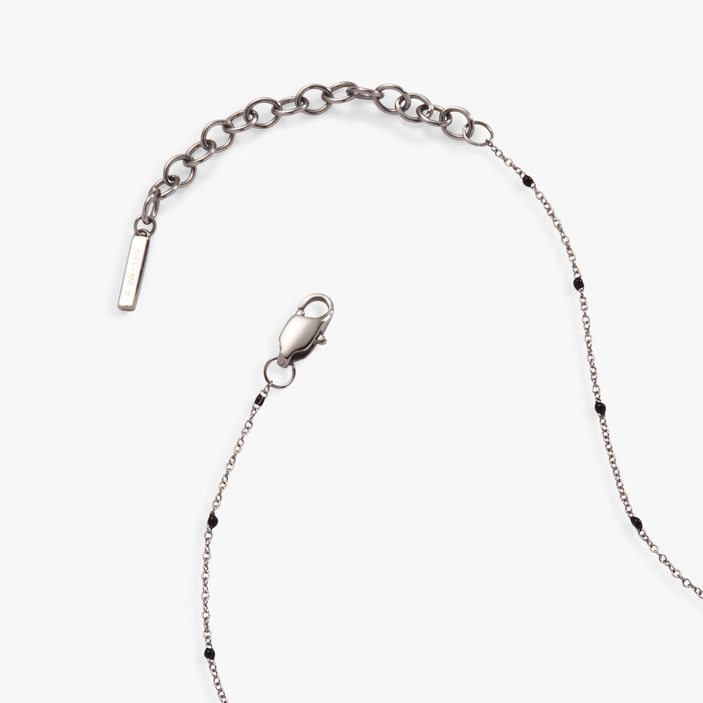Enamel Black Dot Chain Necklace - WONDERWALL