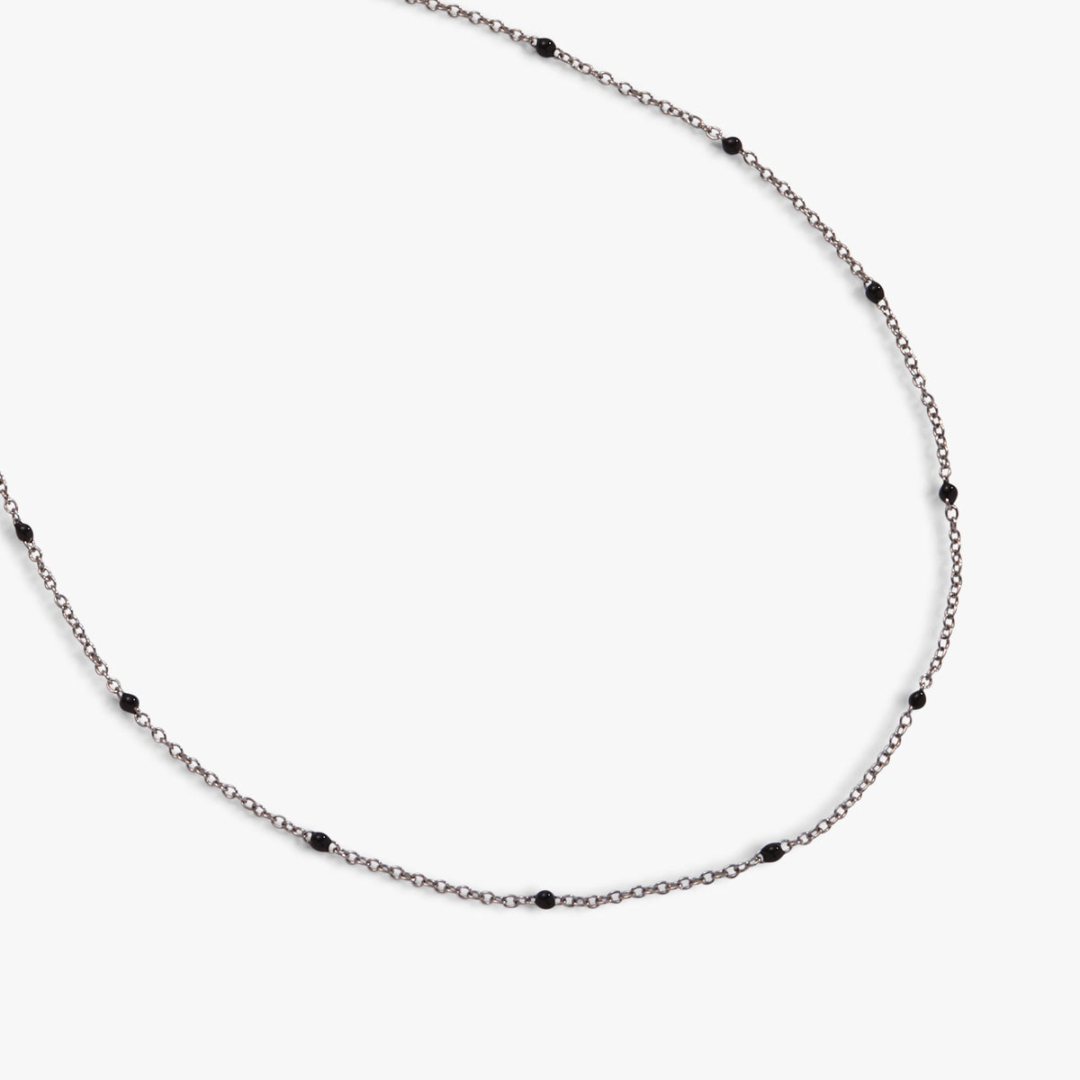 Enamel Black Dot Chain Necklace - WONDERWALL