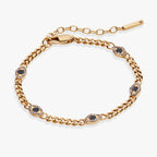 Evil Eye Curb Chain Inline Bracelet - WONDERWALL