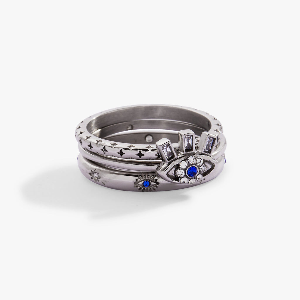 Evil Eye Stacking Ring Set of 3 - WONDERWALL