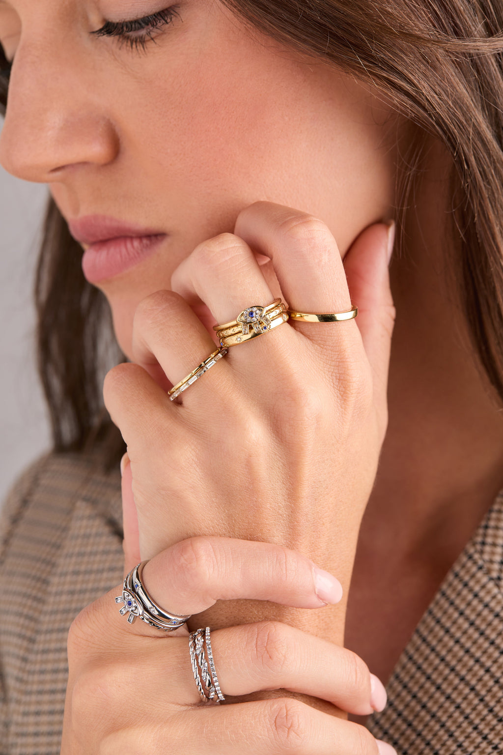 Evil Eye Stacking Ring Set of 3 - WONDERWALL