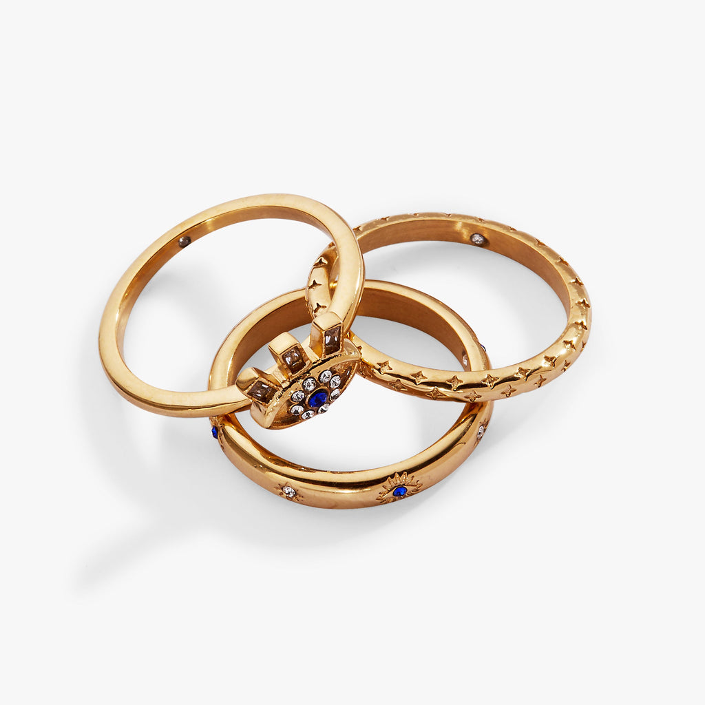 Evil Eye Stacking Ring Set of 3 - WONDERWALL