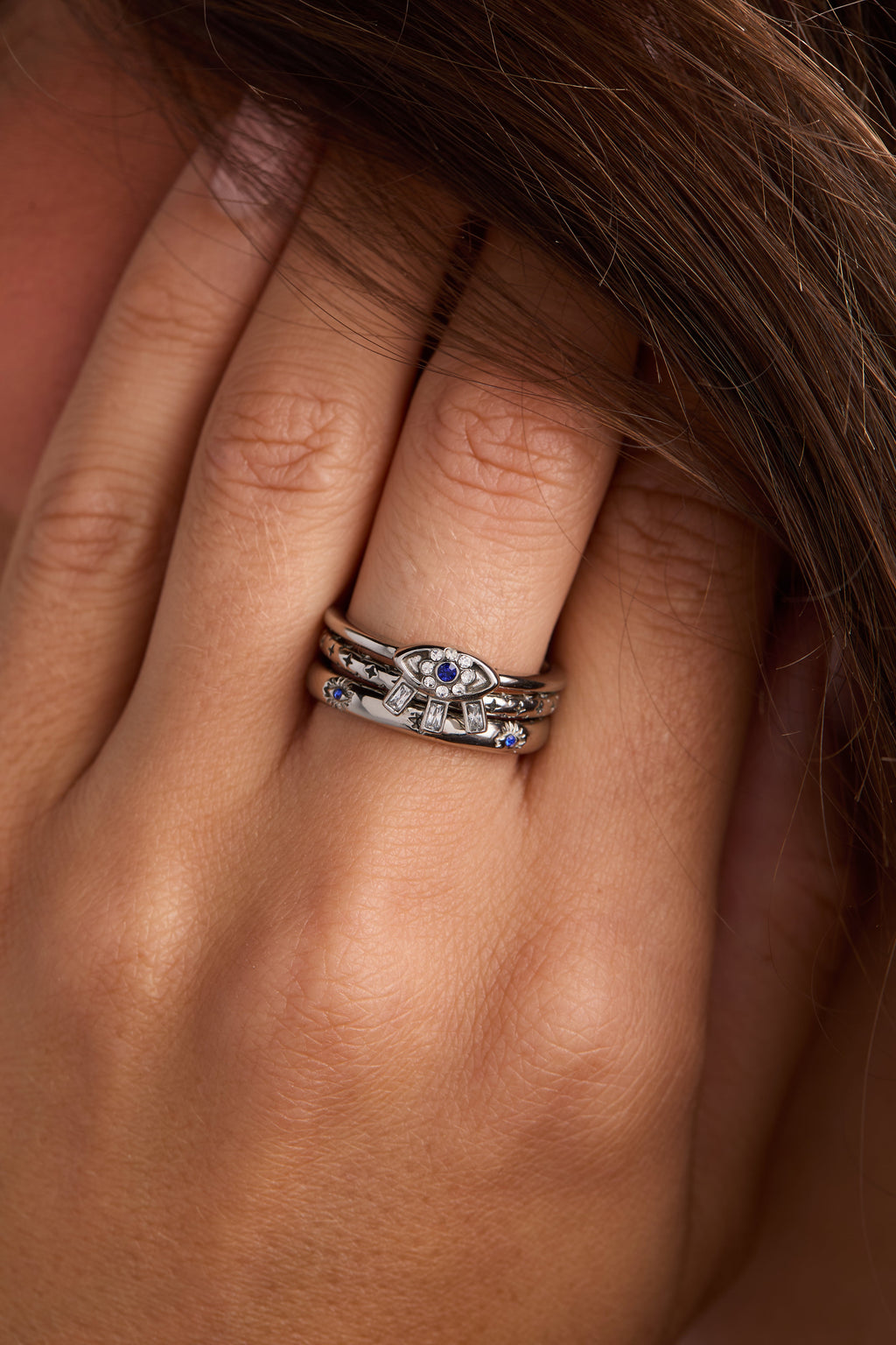 Evil Eye Stacking Ring Set of 3 - WONDERWALL