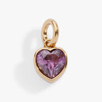 February 'Clarity' Heart Birthstone Charm - WONDERWALL