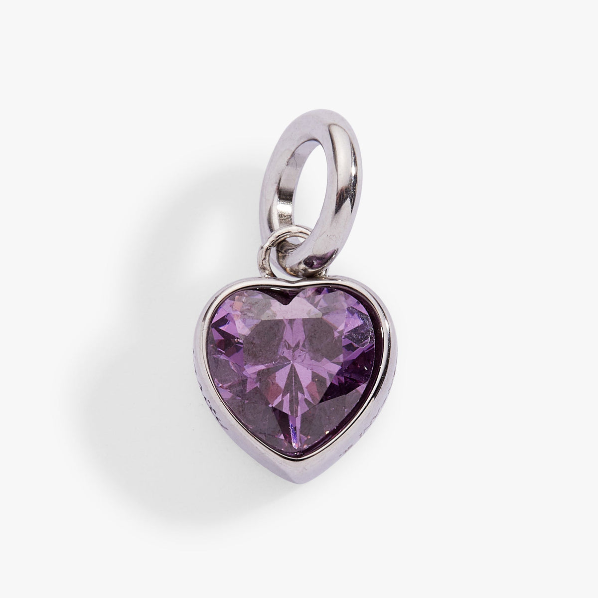 February 'Clarity' Heart Birthstone Charm - WONDERWALL