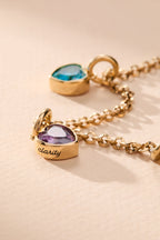 February 'Clarity' Heart Birthstone Charm - WONDERWALL