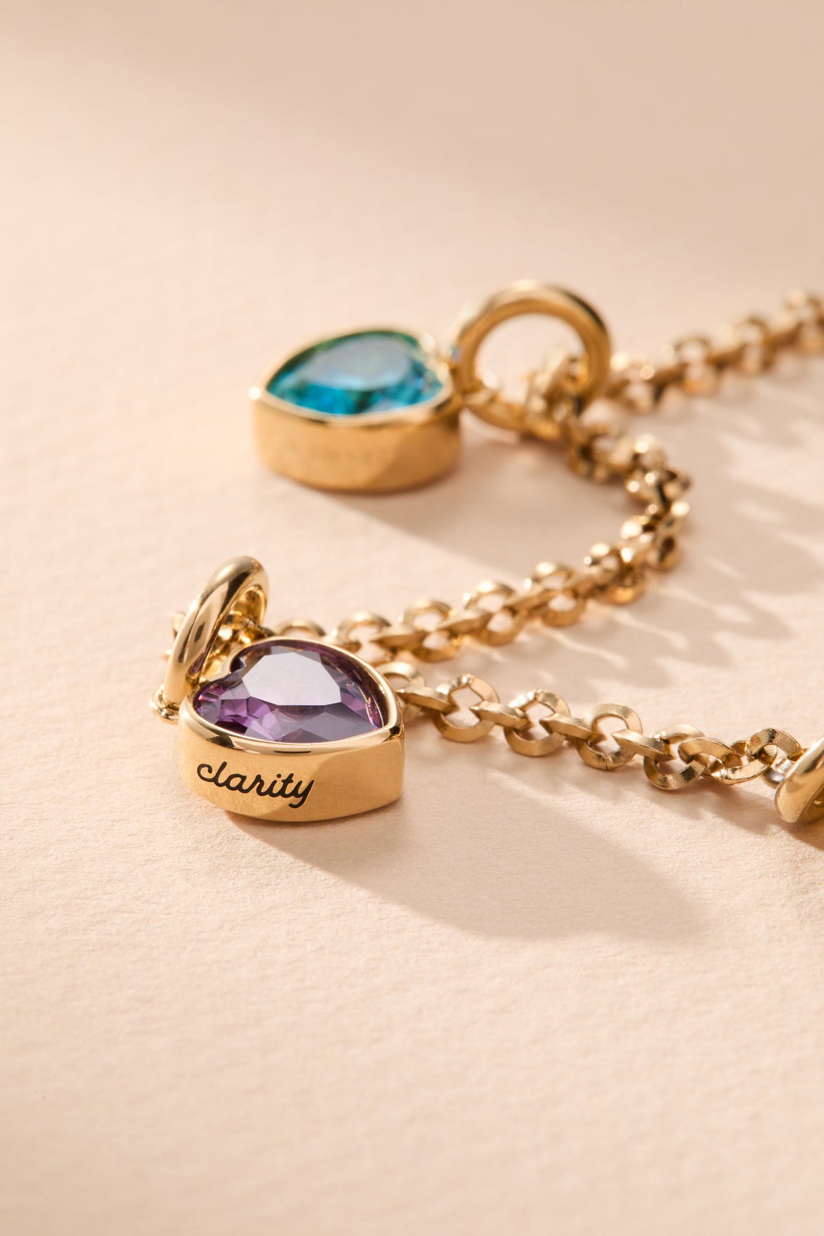 February 'Clarity' Heart Birthstone Charm - WONDERWALL