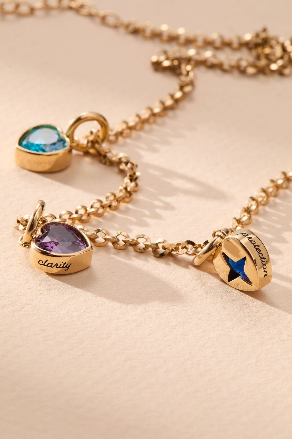 February 'Clarity' Heart Birthstone Charm - WONDERWALL