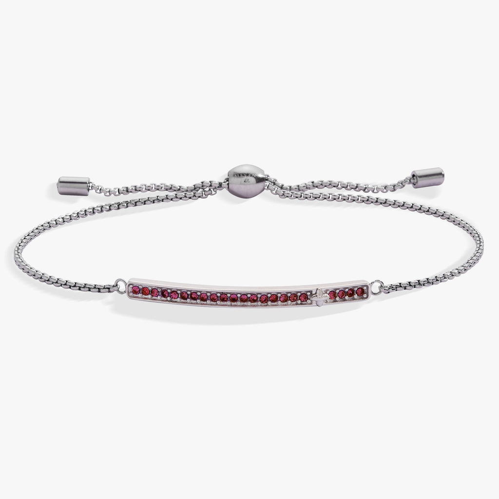 February Everyday Birthstone Pave Bolo Bracelet - WONDERWALL