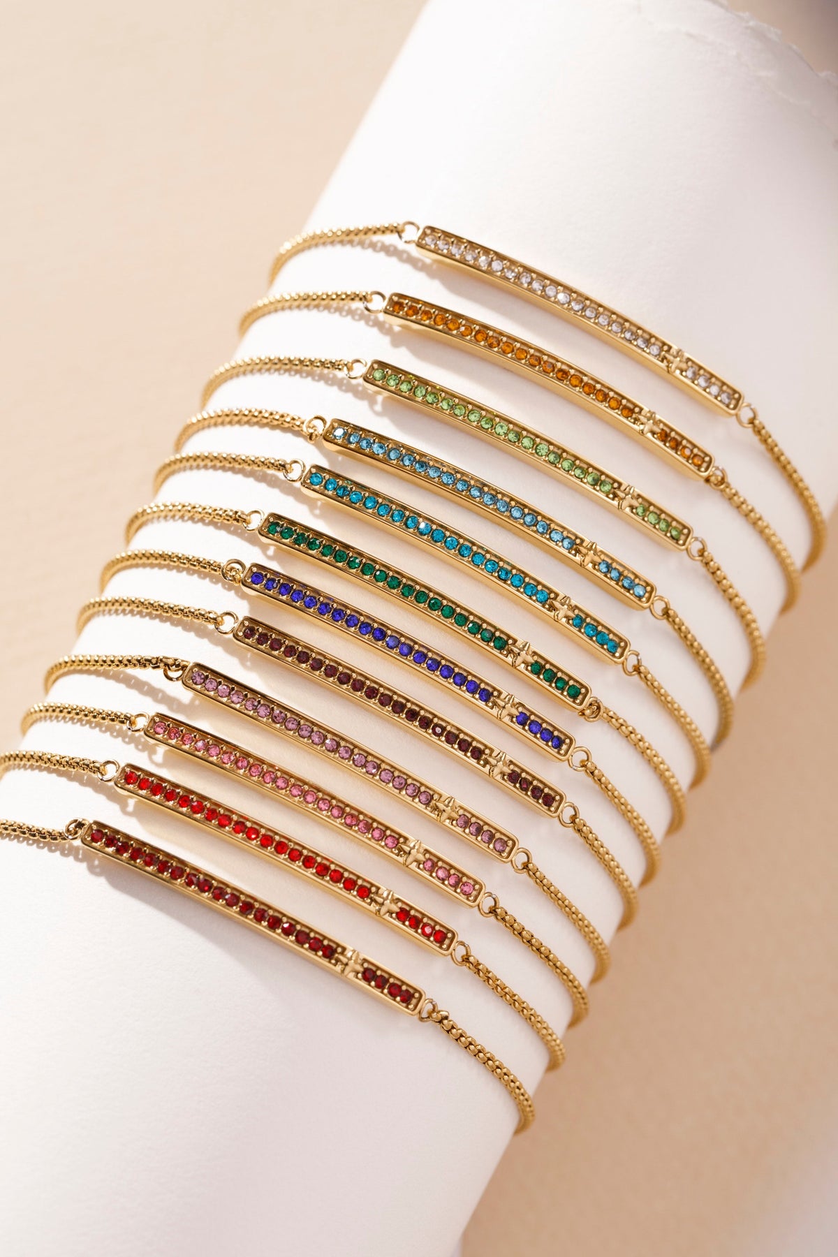 February Everyday Birthstone Pave Bolo Bracelet - WONDERWALL
