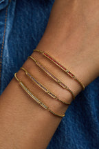 February Everyday Birthstone Pave Bolo Bracelet - WONDERWALL