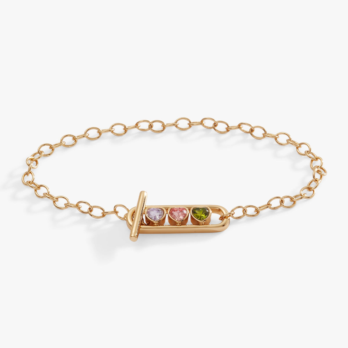 Heart Crystal Toggle Bracelet - WONDERWALL