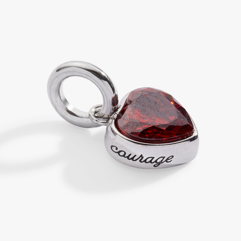 January 'Courage' Heart Birthstone Charm - WONDERWALL