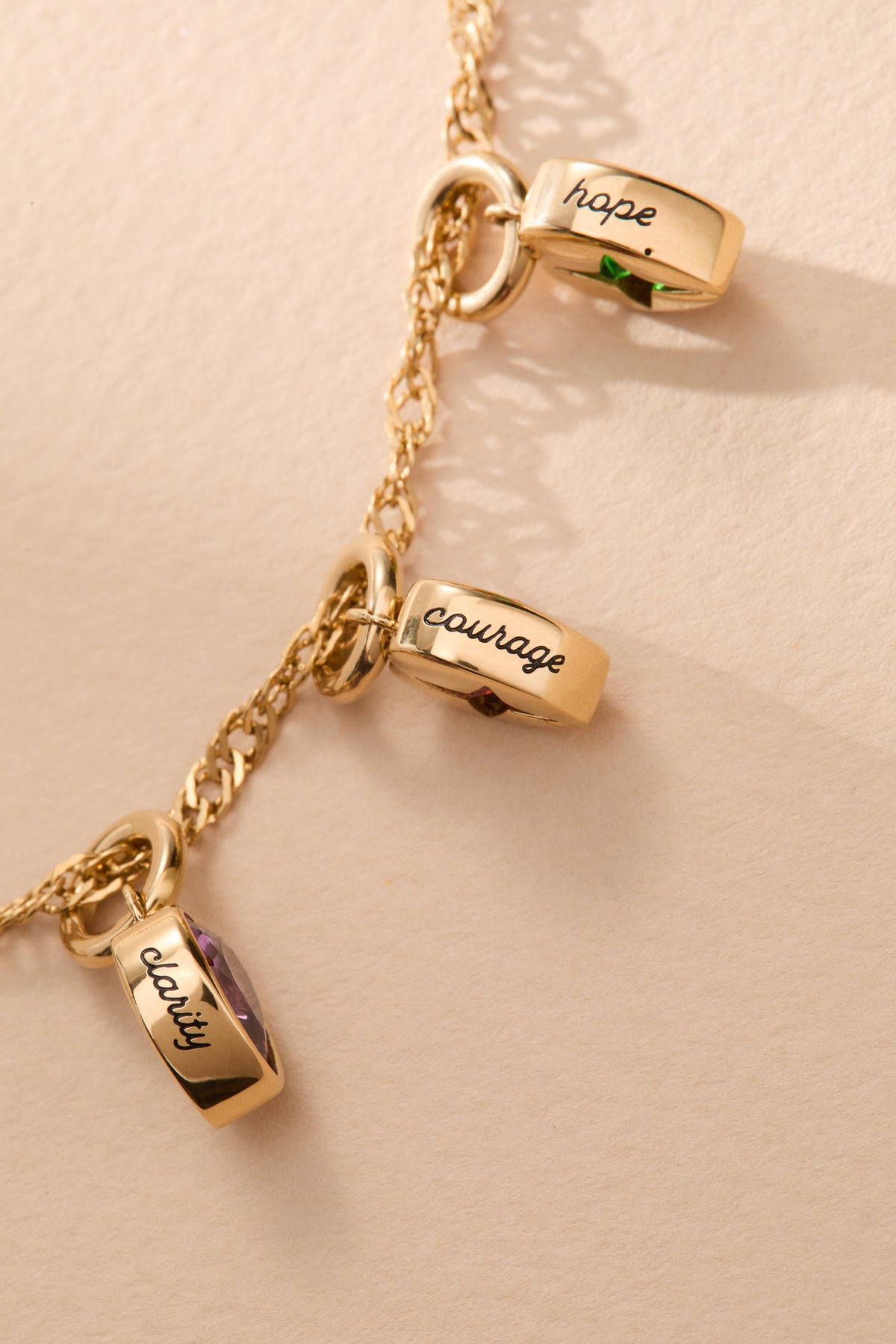 January 'Courage' Heart Birthstone Charm - WONDERWALL