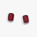 July Emerald-Cut Birthstone Stud Earrings - WONDERWALL