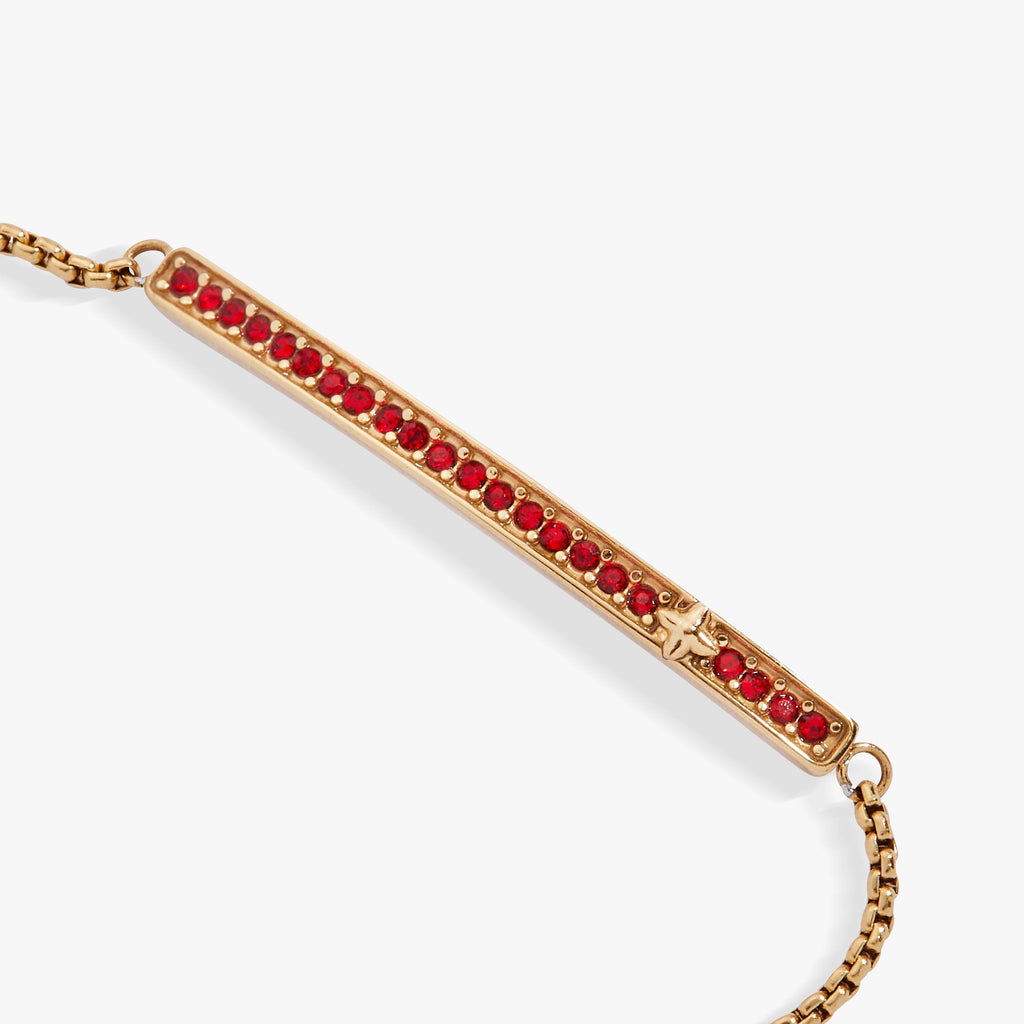 July Everyday Birthstone Pave Bolo Bracelet - WONDERWALL