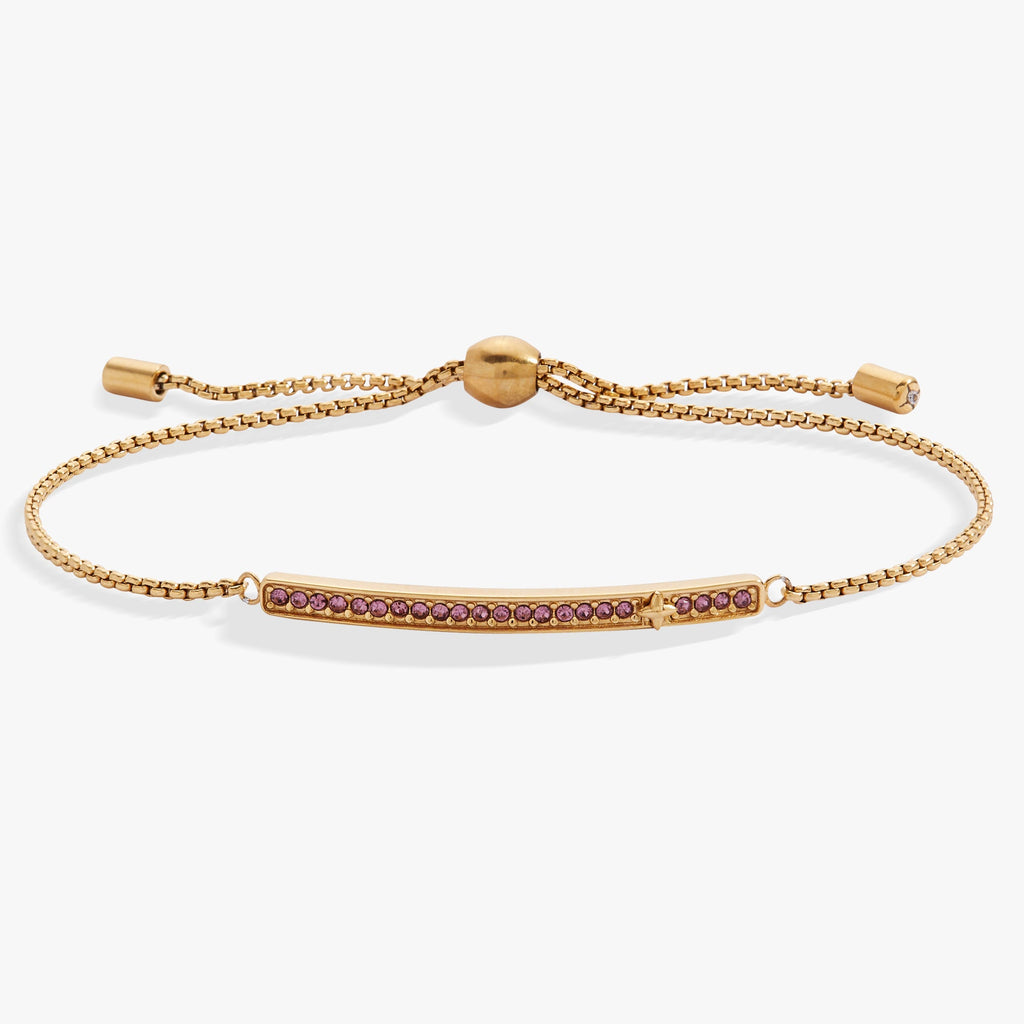 June Everyday Birthstone Pave Bolo Bracelet - WONDERWALL