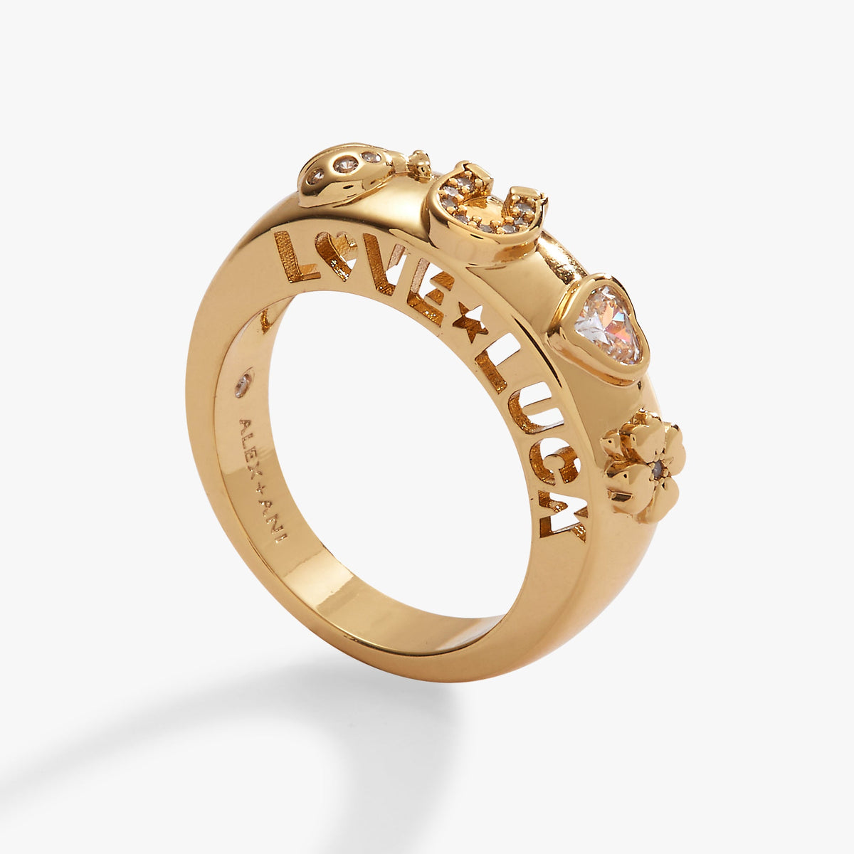 Love and Luck Open Domed Ring - WONDERWALL