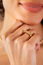Love and Luck Open Domed Ring - WONDERWALL