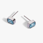 March Emerald-Cut Birthstone Stud - WONDERWALL