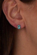 March Emerald-Cut Birthstone Stud - WONDERWALL