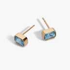 March Emerald-Cut Birthstone Stud - WONDERWALL
